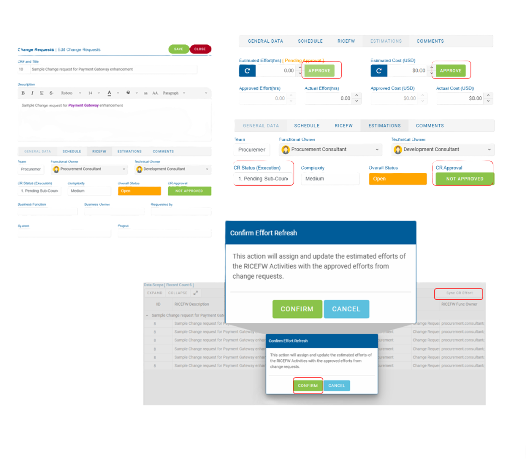 Integrated Change Request Management for SAP Implementations